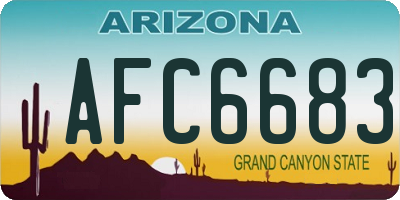 AZ license plate AFC6683