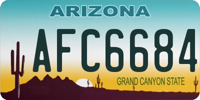AZ license plate AFC6684