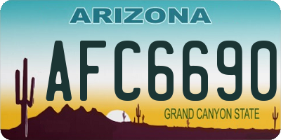AZ license plate AFC6690