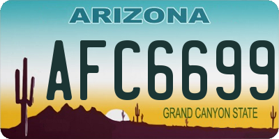 AZ license plate AFC6699