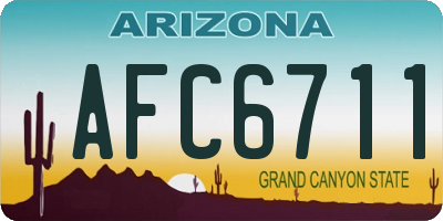 AZ license plate AFC6711