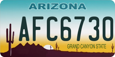 AZ license plate AFC6730