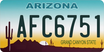 AZ license plate AFC6751