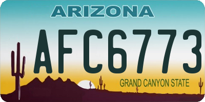 AZ license plate AFC6773