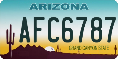 AZ license plate AFC6787