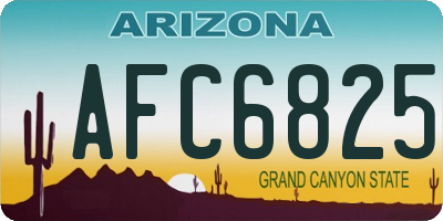 AZ license plate AFC6825