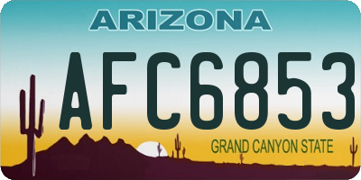 AZ license plate AFC6853