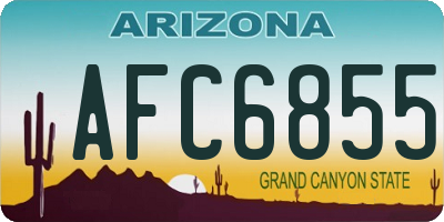 AZ license plate AFC6855