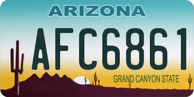 AZ license plate AFC6861
