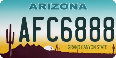 AZ license plate AFC6888