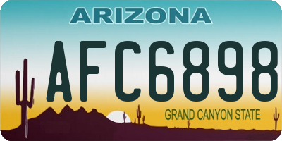 AZ license plate AFC6898