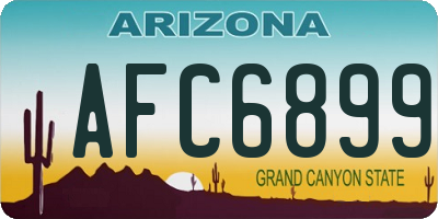 AZ license plate AFC6899