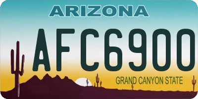 AZ license plate AFC6900