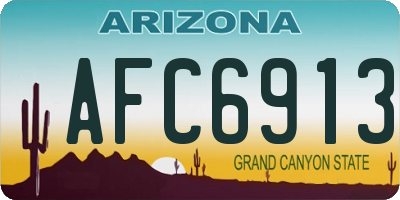 AZ license plate AFC6913