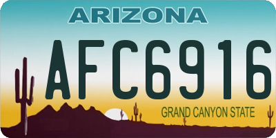 AZ license plate AFC6916