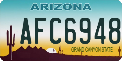 AZ license plate AFC6948
