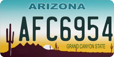 AZ license plate AFC6954