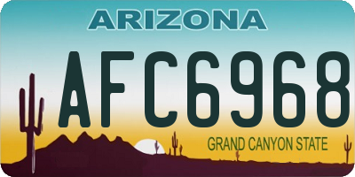 AZ license plate AFC6968