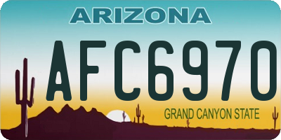 AZ license plate AFC6970
