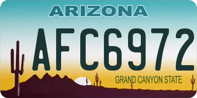 AZ license plate AFC6972