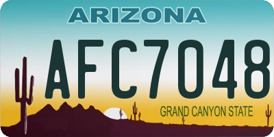AZ license plate AFC7048