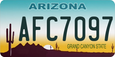 AZ license plate AFC7097