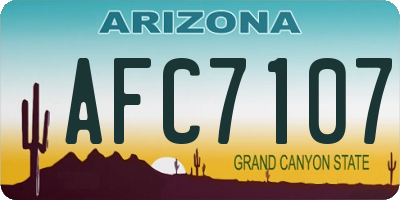 AZ license plate AFC7107