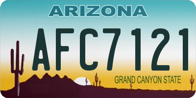 AZ license plate AFC7121