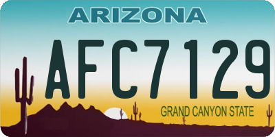 AZ license plate AFC7129