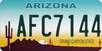 AZ license plate AFC7144