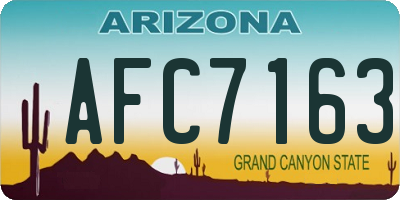 AZ license plate AFC7163