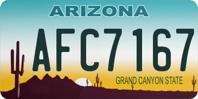 AZ license plate AFC7167