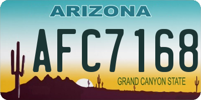 AZ license plate AFC7168