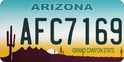 AZ license plate AFC7169