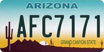 AZ license plate AFC7171
