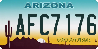 AZ license plate AFC7176