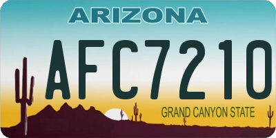AZ license plate AFC7210
