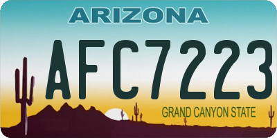 AZ license plate AFC7223