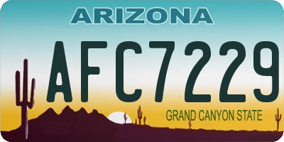AZ license plate AFC7229
