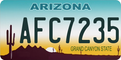 AZ license plate AFC7235