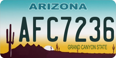 AZ license plate AFC7236