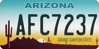 AZ license plate AFC7237