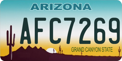 AZ license plate AFC7269