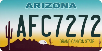 AZ license plate AFC7272