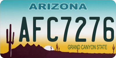 AZ license plate AFC7276