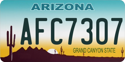 AZ license plate AFC7307