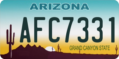 AZ license plate AFC7331