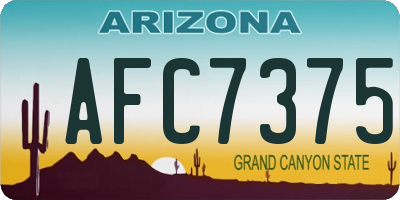 AZ license plate AFC7375