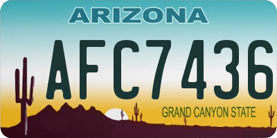 AZ license plate AFC7436
