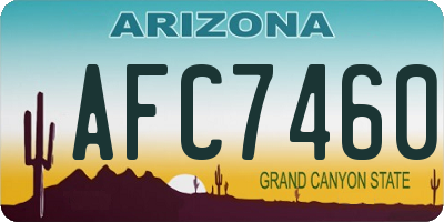 AZ license plate AFC7460